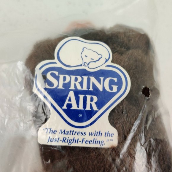 Spring Air Mattress Advertising Promo Plush Bear 7" Still In Packaging - Picture 5 of 9